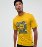 Replika Tall T-shirt In Yellow With Printed Logo - Yellow