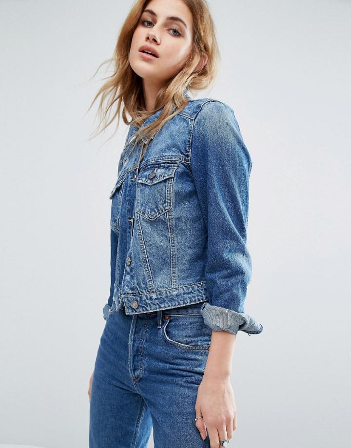 Noisy May Dizzy Denim Jacket - Blue