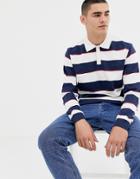 Bellfield Rugby Shirt With Stripe - White