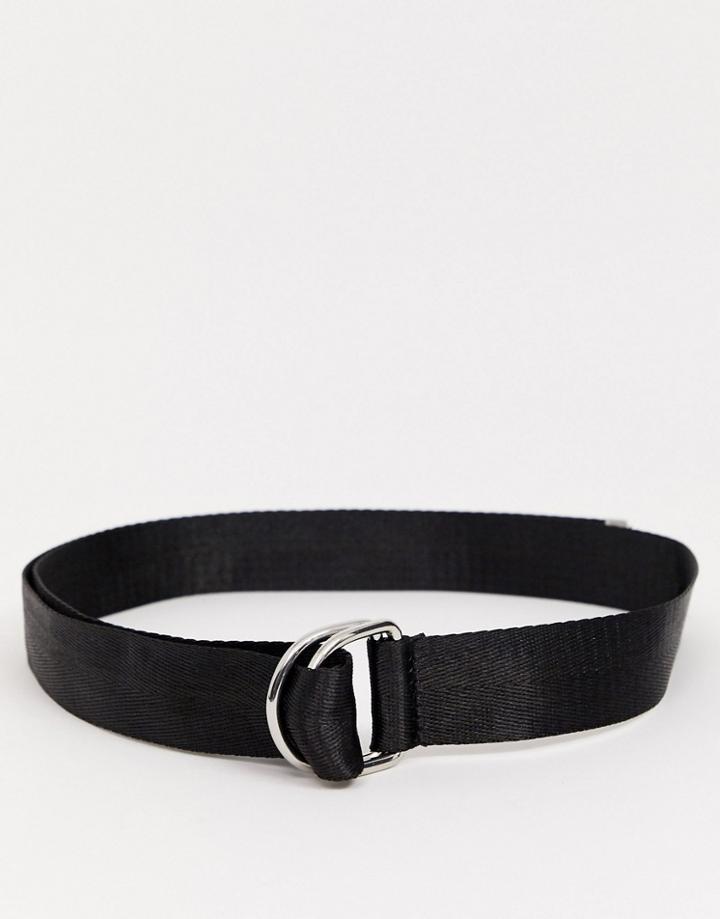 Asos Design D Ring Waist And Hip Belt In Black
