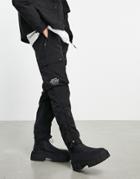 Topman Straight Signature Cargo Pants In Black - Part Of A Set