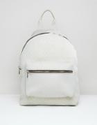 Asos Lifestyle Scuba Croc Embossed Backpack - Gray