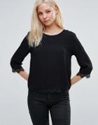 B.young Hessio Blouse With Lace Trim - Black