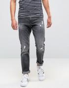 Esprit Slim Fit Jean With Distressing - Gray