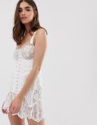 For Love & Lemons Alexandria Mini Dress - White