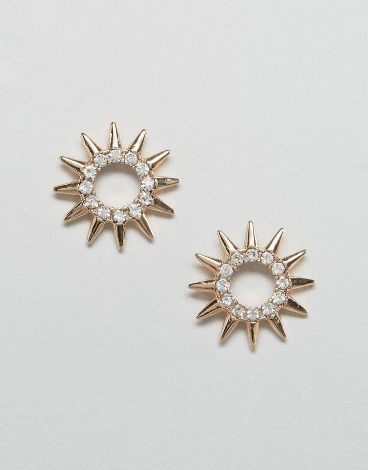 Nylon Star Burst Earrings - Gold