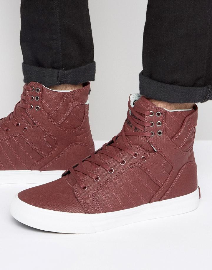Supra Skytop Hi Top Sneakers - Red
