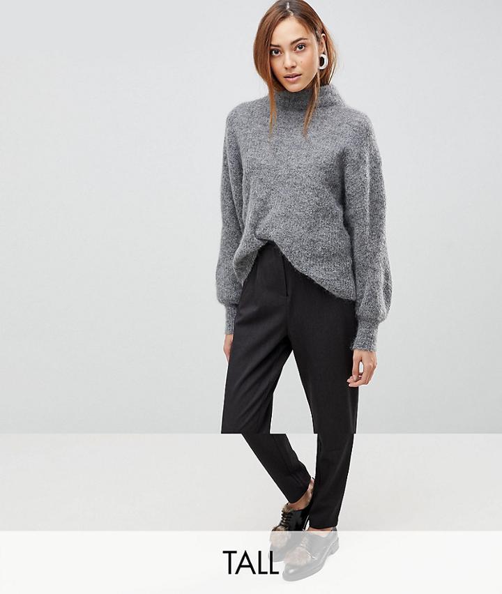 Y.a.s Tall Tailored Pants With Elasticated Waist - Black