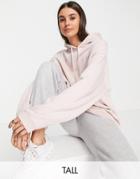 Topshop Tall Oversized Hoodie In Light Pink