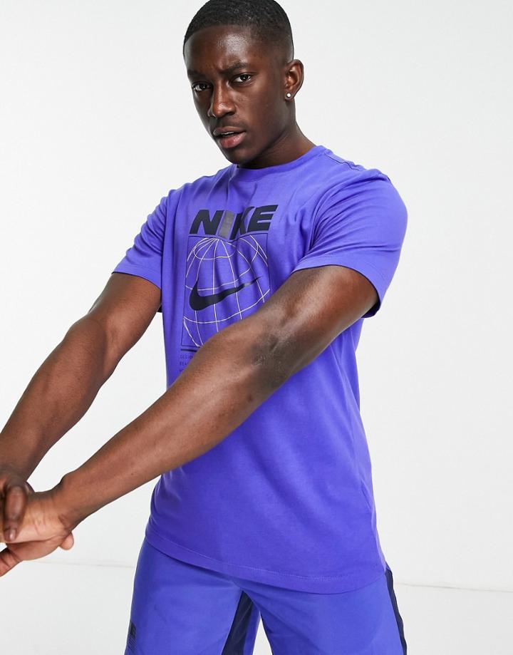 Nike Training 6/1 Graphic T-shirt In Blue-blues