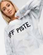Missguided Off Piste Sweater In Blue