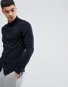 Asos Design Skinny Viscose Shirt In Black - Black