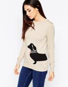 Sugarhill Boutique Nita Sausage Dog Sweater - Beige