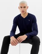Abercrombie & Fitch V Neck Sweater - Blue