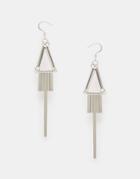 Limited Edition Tube Drop Earrings - Silver