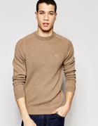 Original Penguin Merino Wool Knitted Sweater - Beige