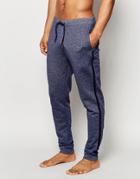 Asos Loungewear Skinny Joggers In Navy Marl Nepp Fabric - Navy Marl