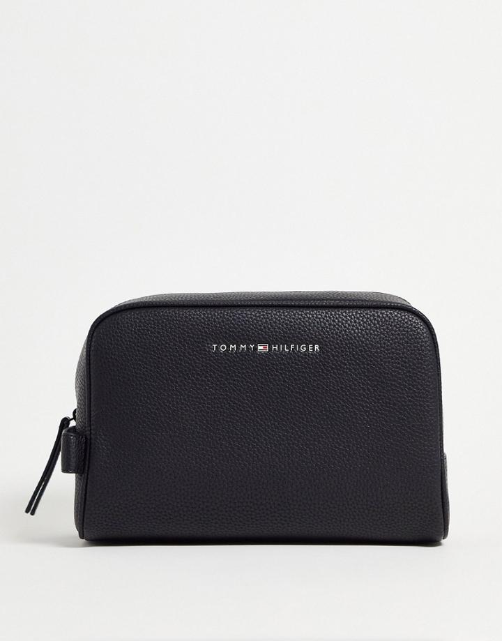 Tommy Hilfiger Essential Logo Toiletry Bag In Black