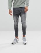 Pull & Bear Carrot Fit Jeans In Gray Wash - Gray