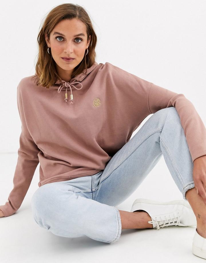 River Island Batwing Hoody In Pink