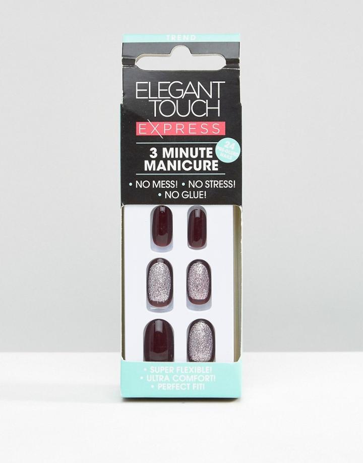 Elegant Touch Express Nails - Purple Glitter - Purple