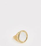 Chained & Able Sovereign Ring In Gold Plated Sterling Silver - Gold