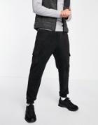 Liquor N Poker Straight Leg Sweatpants In Black Micro Fur