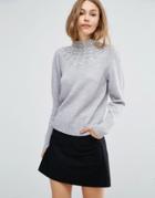 Asos Sweater With Jewels And High Neck - Multi
