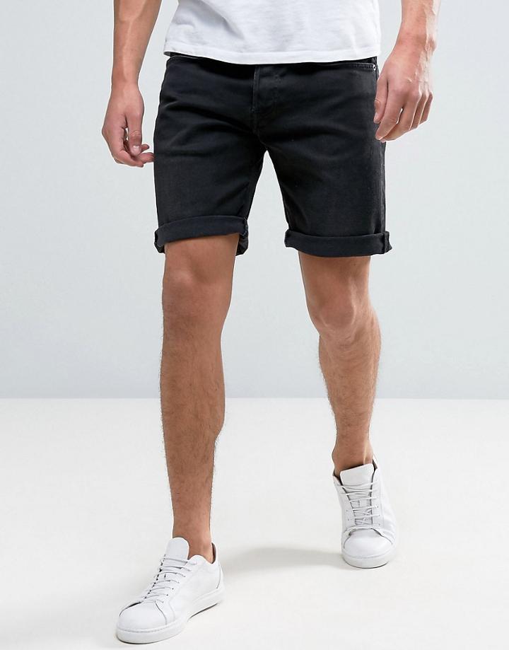 Edwin Ed-55 Denim Short Black Wash - Black