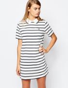 Fred Perry Striped Polo Dress - White