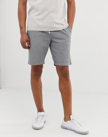 Hymn Seersucker Drawstring Shorts - Gray