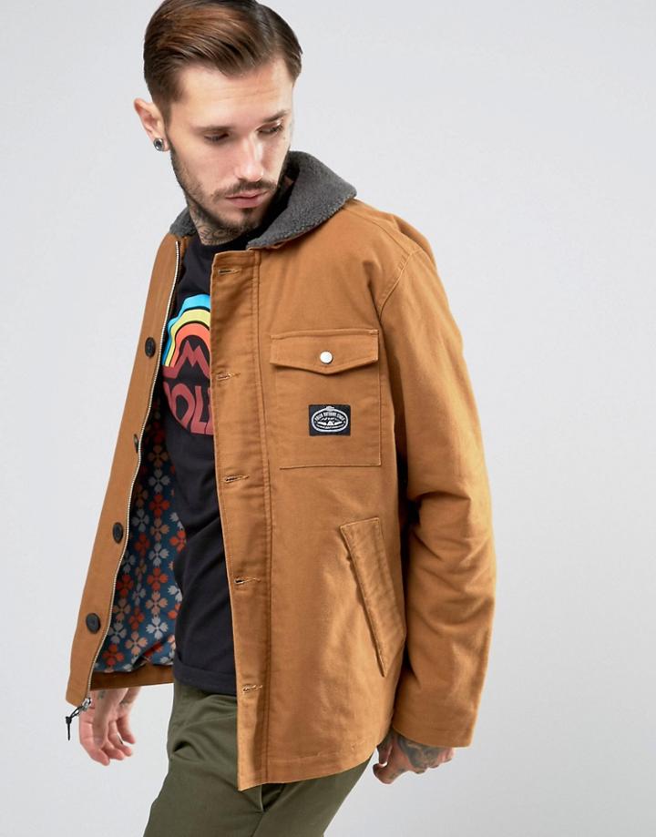 Poler Mole Jacket With Fleece Collar - Tan