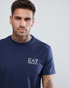 Ea7 Regular Fit Small Logo Crew Neck T-shirt In Navy - Navy