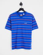 Levi's T-shirt With Small Logo In Blue Stripe