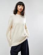 Asos Sweater In Oversized With Crew Neck - Beige