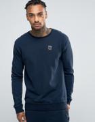 Religion Sweatshirt With Metal Badge - Navy