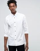 Ted Baker Shirt With Textured Stripe - White
