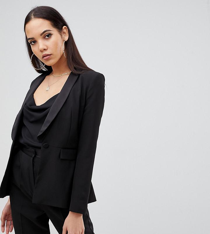Asos Design Tall Tux Suit Blazer - Black