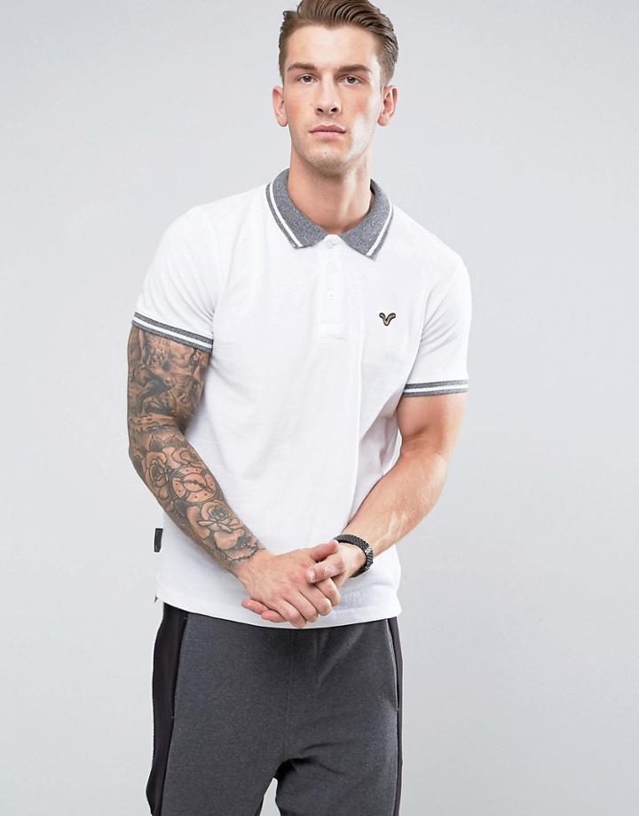 Voi Jeans Tipped Polo Shirt - White