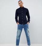 D-struct Tall Fine Needle Cord Shirt - Navy