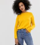 Warehouse Crew Neck Sweater In Yellow - Yellow