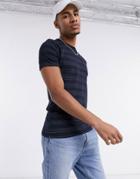 French Connection Striped T-shirt In Navy