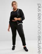 Pink Clove Tailored Legging With Varsity Trim - Green