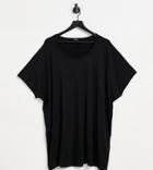 Yours Low Back T-shirt In Black