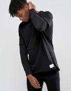 Criminal Damage Sweatshirt With Layered Sleeves - Black
