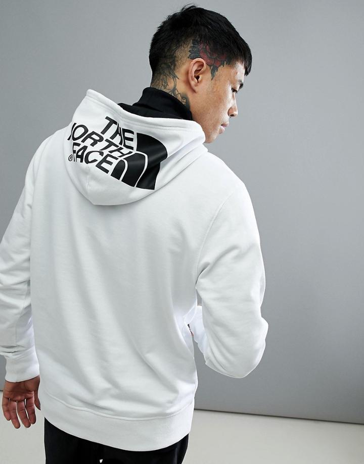 The North Face Seasonal Drew Peak Logo Hoodie Lightweight In White - White