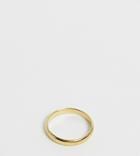 Asos Design Curve Gold Plated Sterling Silver Sleek Thick Band Ring - Gold