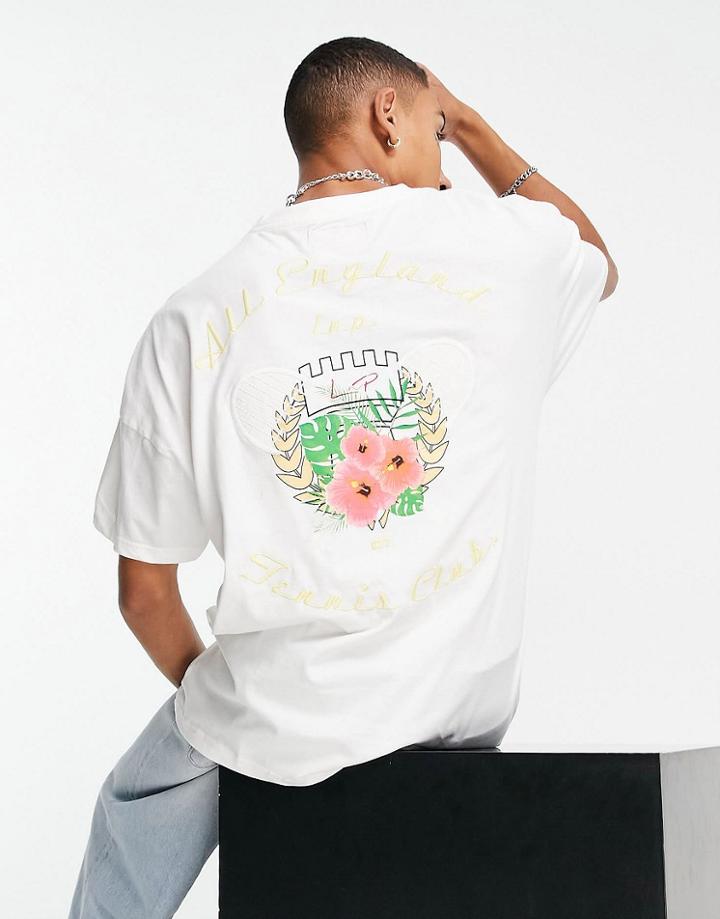 Liquor N Poker Tennis Club Emblem T-shirt In Off White