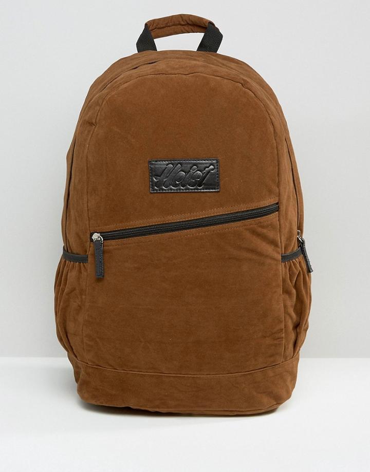 Heist Tab Suedette Backpack - Tan