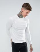 Asos Muscle Fit Sweater In Light Gray - Gray
